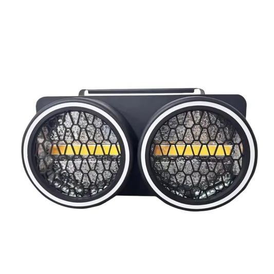 Two-Eyed Retro LED Stage Bar with RGBW Vintage Racing Effect Disco Background Lighting DMX512 Control Mode Nightclub LiveStream