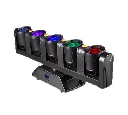 5X80W DMX512 Stepless Moving Head Matrix Light Full RGBW LED Disco Bar Beam for KTV Night Club & UV Lighting Nightclub DJ