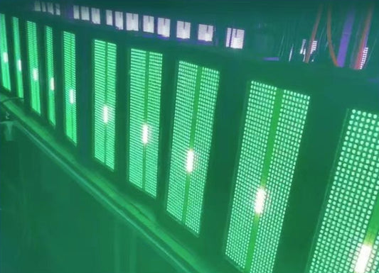 Heyulin 1000W 48+8 Segment 120 Full Color LED Strobe Light RGB Aluminum Disco Party Bar with DMX512 Control for Live Streaming