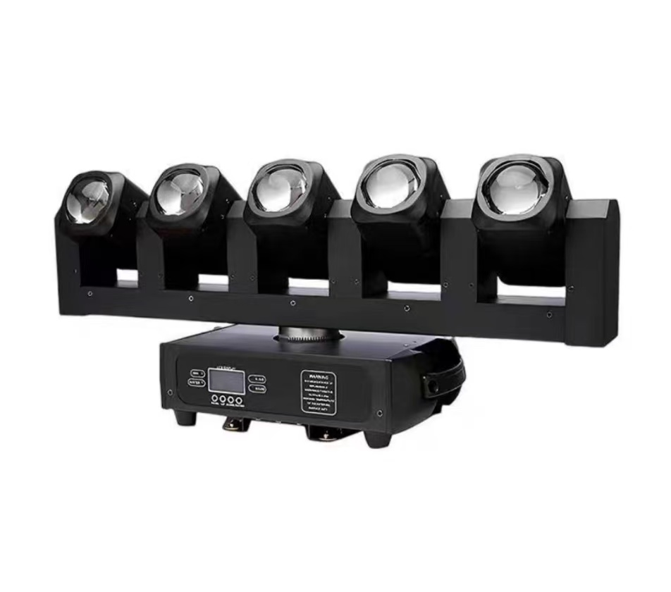 Five-Eye Beam Shaking LED Stage Lighting Private Room Flashing Laser Light KTV Voice Controlled Rotating Colorful DMX512 Mode