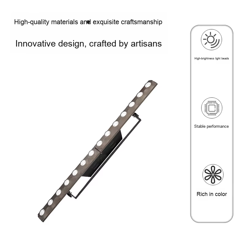 Heyulin 14-Color Chameleon RGBW UV LED Wall Washer Stage Matrix Light for Wedding Bar Dyeing Line Background Projection DMX512