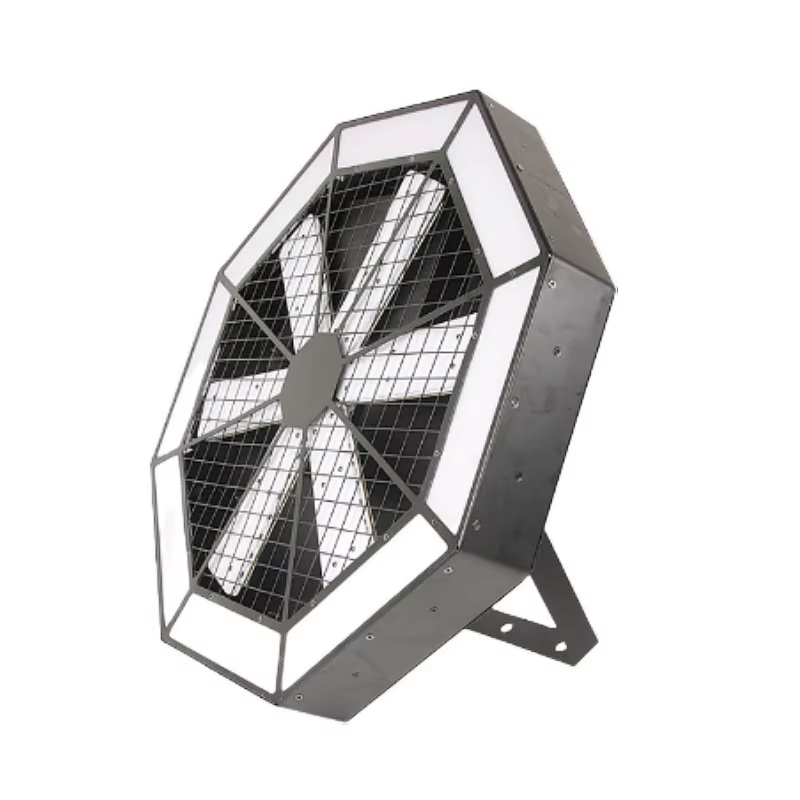 Heyulin RGBW LED Windmill Background Light Bar for Stage Lighting Livestream Retro DMX512 Nightclub Vintage Fan Lamp