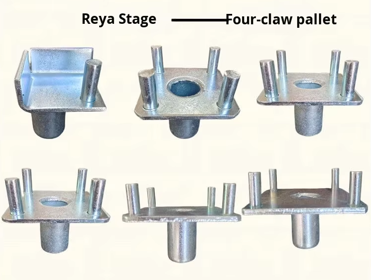 Heyulin Steel Stage Accessories Full Set Four-Claw Tray Top Support with Two-Claw Tray Thickened Stage Connection Plate Legs