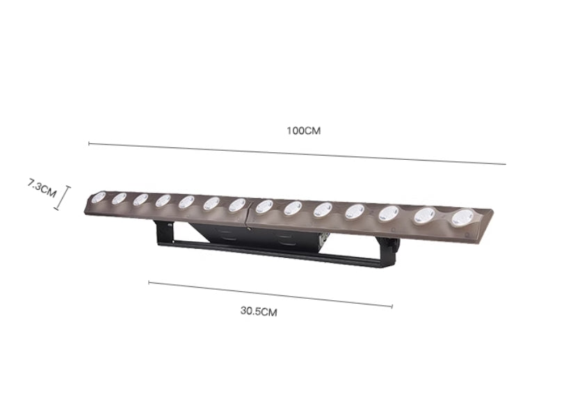 Heyulin 14-Color Chameleon RGBW UV LED Wall Washer Stage Matrix Light for Wedding Bar Dyeing Line Background Projection DMX512