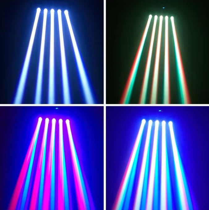 Five-Eye Beam Shaking LED Stage Lighting Private Room Flashing Laser Light KTV Voice Controlled Rotating Colorful DMX512 Mode