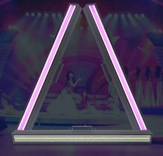 Heyulin 16 Segmented Control Full-Color LED Strip Strobe Light 1296 Pixel Wall Wash Stage Bar DMX512 Control Mode