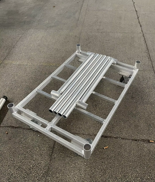 Heyulin Customizable Aluminum Alloy Small Cart Square Exhibition Truss Rust-Free Silent for Stage Board Warehouse Safety