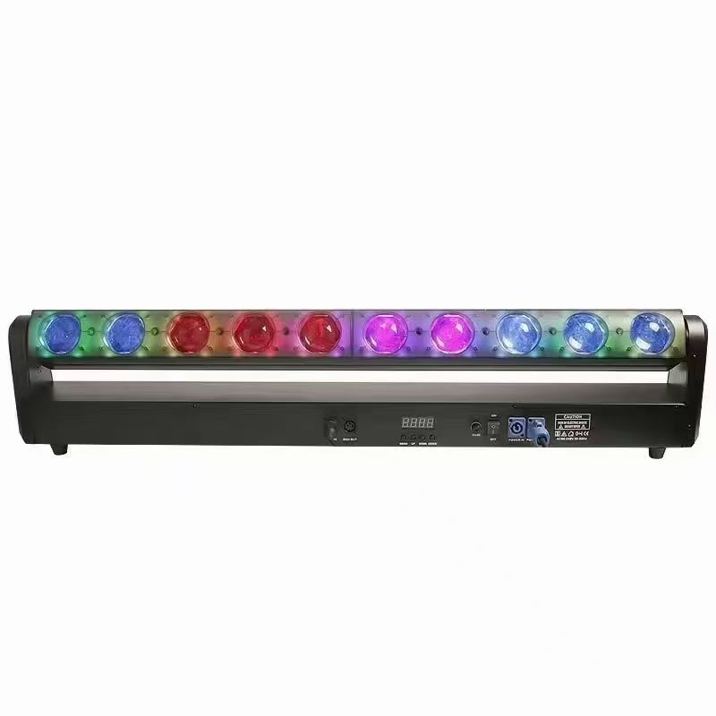 Aluminum LED Moving Head Light 10 Eyes Beam Long Strip Laser Fill Light for Stage Lighting Theme Park Use DMX Control Mode