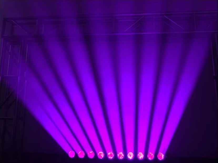 Aluminum LED Moving Head Light 10 Eyes Beam Long Strip Laser Fill Light for Stage Lighting Theme Park Use DMX Control Mode