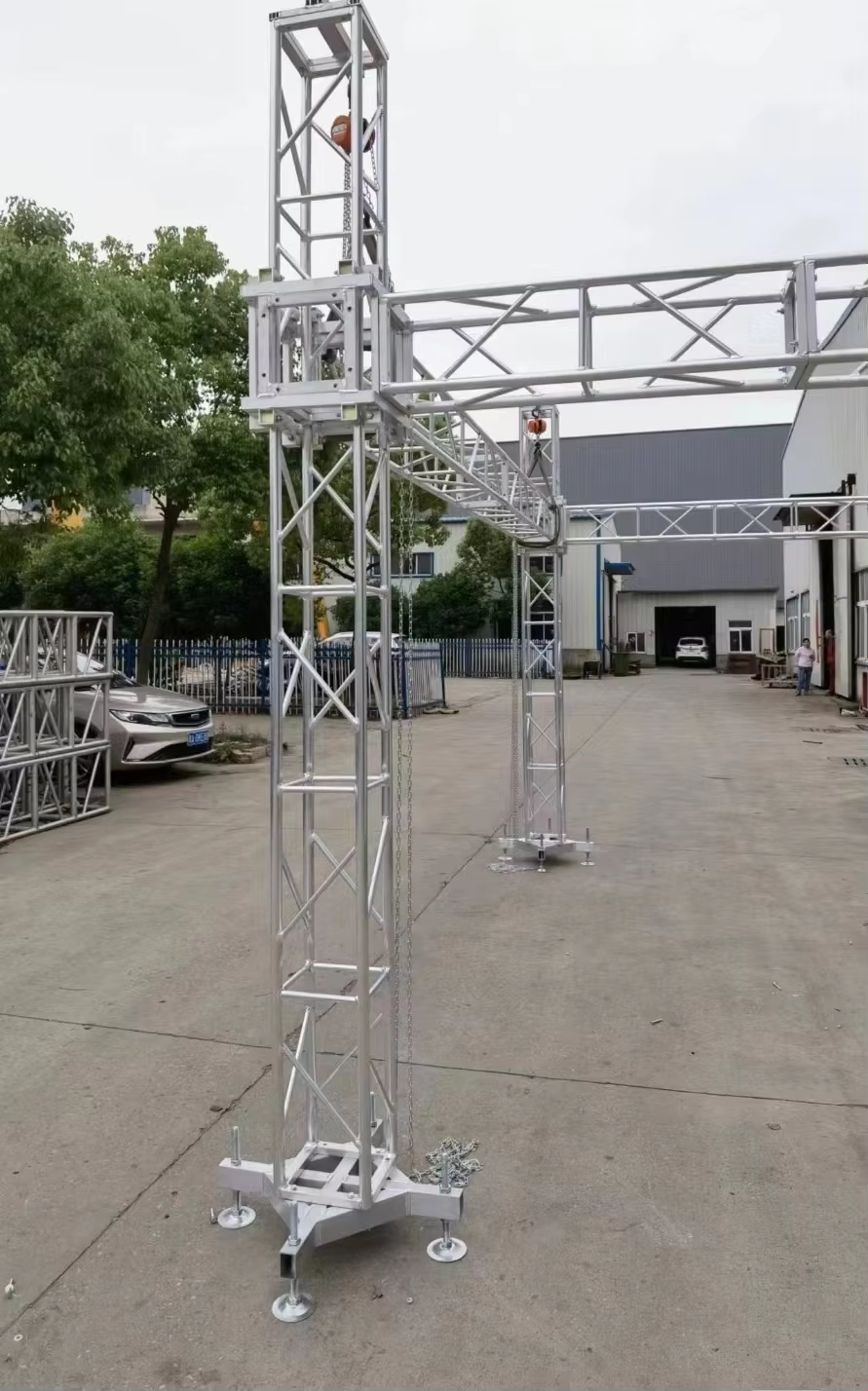 Heyulin Custom 20 Square Set of Aluminum Alloy Truss Reverse Head Base Manual Lifting Equipment Lighting Stand Accessories
