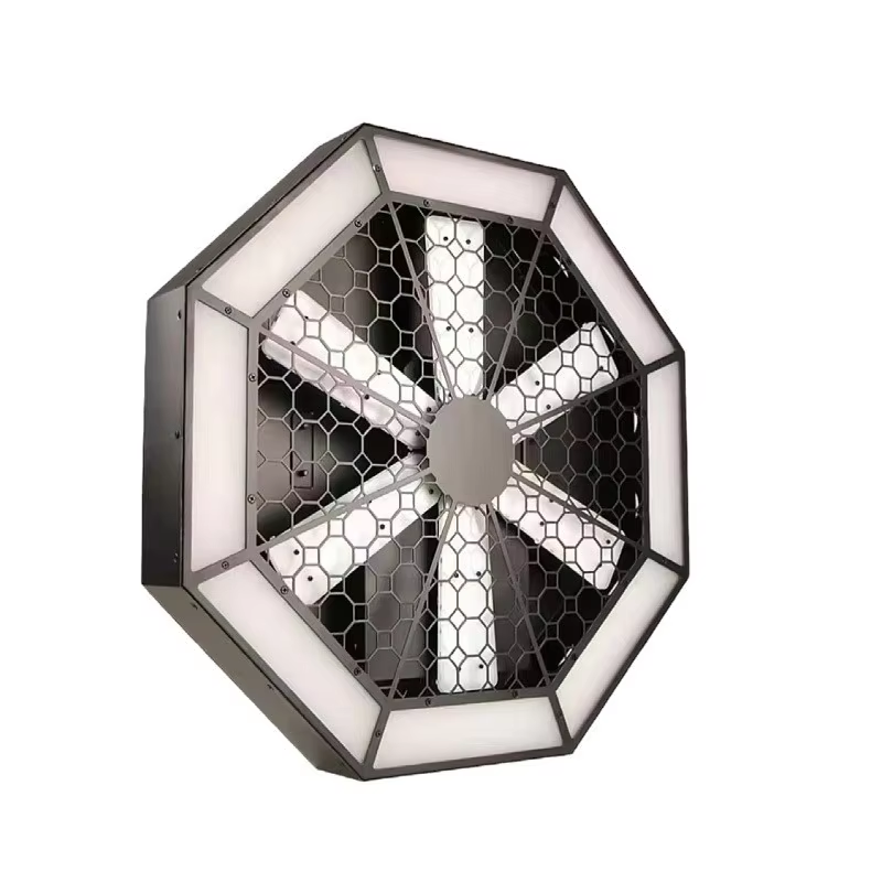 Heyulin RGBW LED Windmill Background Light Bar for Stage Lighting Livestream Retro DMX512 Nightclub Vintage Fan Lamp