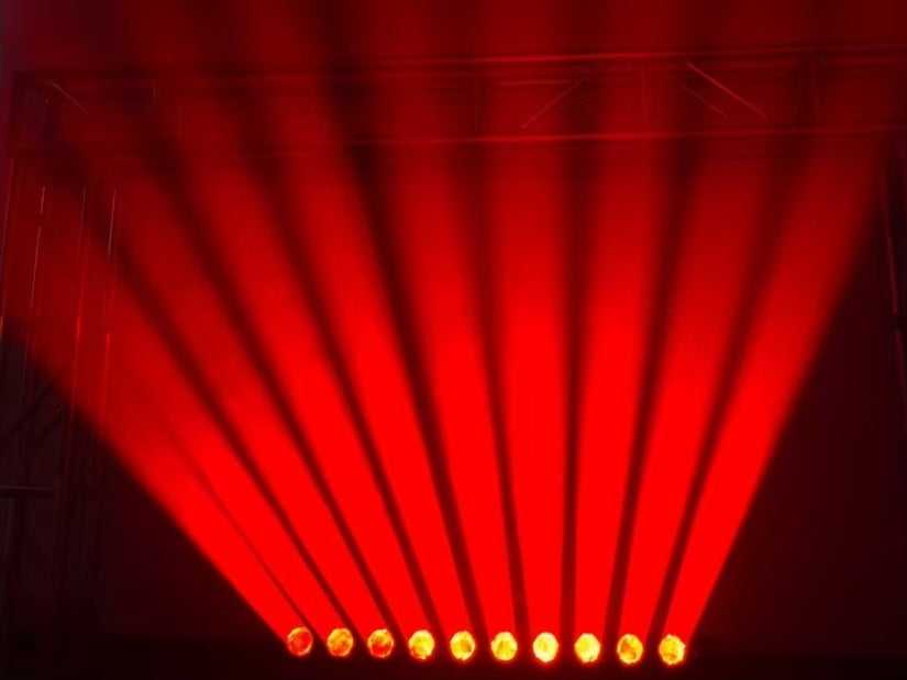 Aluminum LED Moving Head Light 10 Eyes Beam Long Strip Laser Fill Light for Stage Lighting Theme Park Use DMX Control Mode