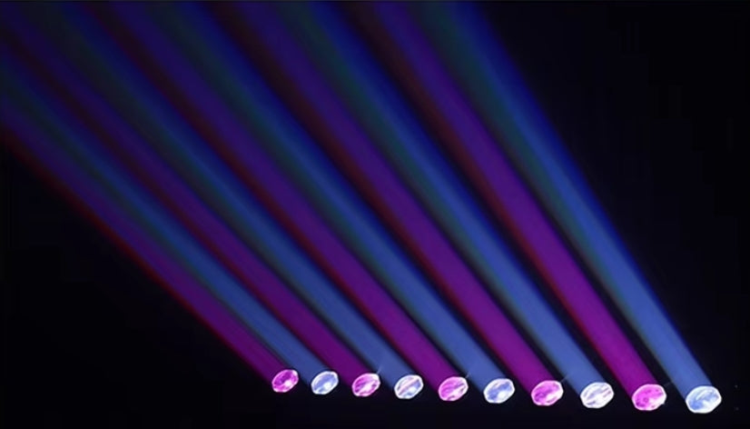 Aluminum LED Moving Head Light 10 Eyes Beam Long Strip Laser Fill Light for Stage Lighting Theme Park Use DMX Control Mode