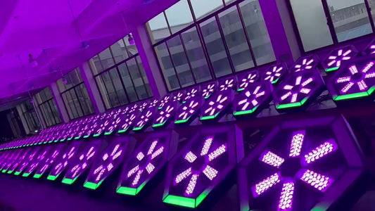 Heyulin RGBW LED Windmill Background Light Bar for Stage Lighting Livestream Retro DMX512 Nightclub Vintage Fan Lamp